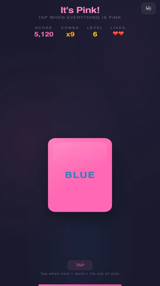 A trap: the word says blue