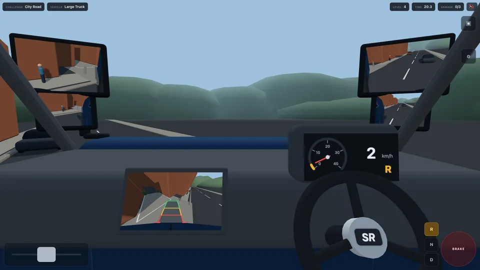 The large truck, with six camera views